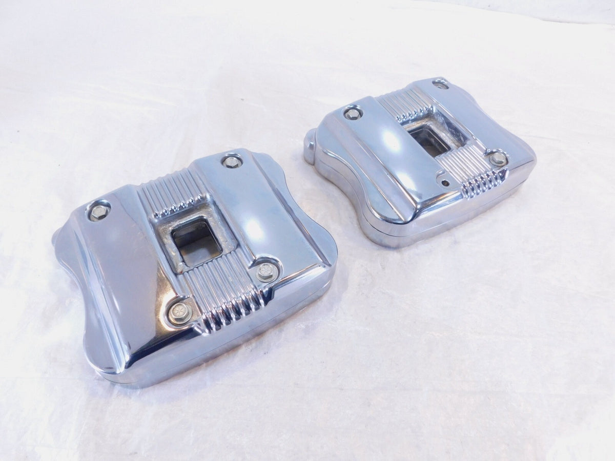 Harley Davidson Sportster 883 & 1200 Chrome Cylinder Head Cover Rocker Boxes