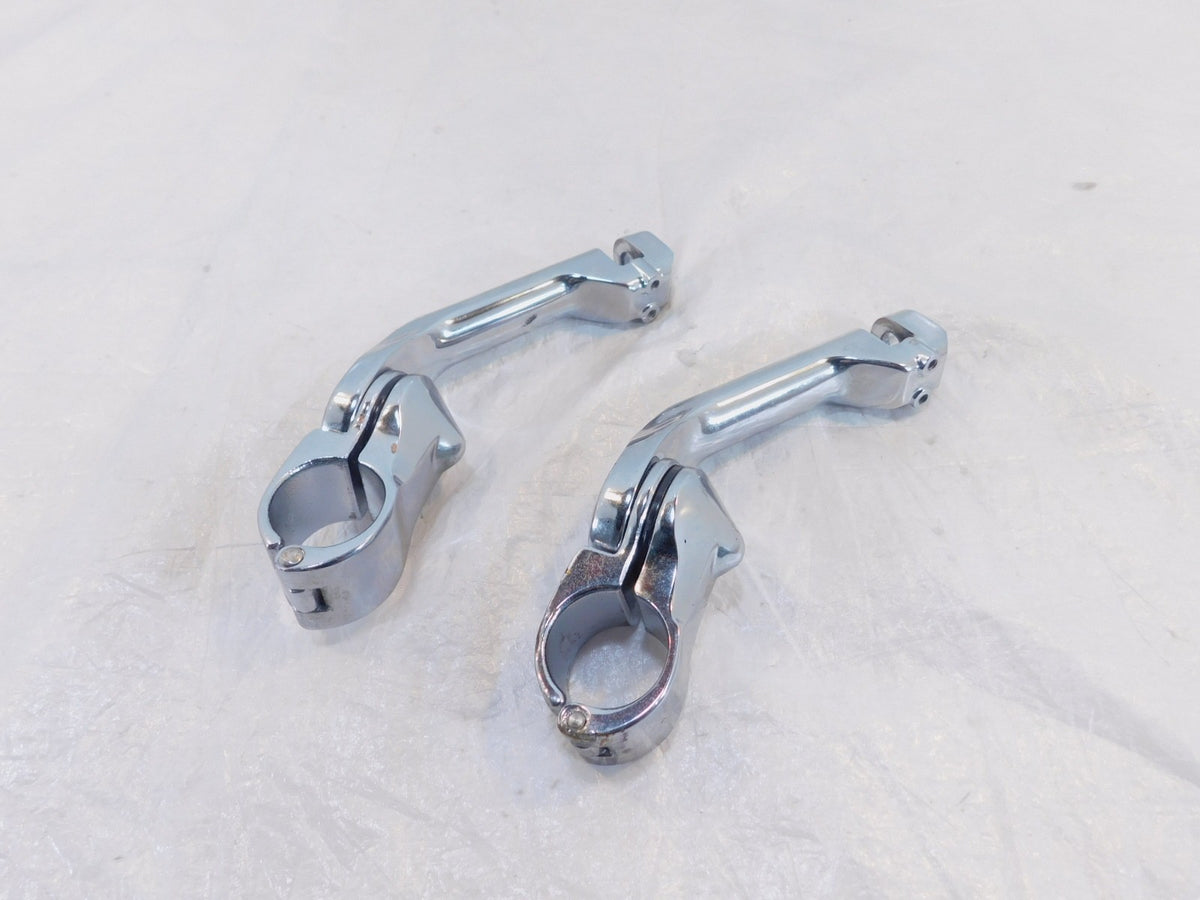 Harley Street & Electra Glide Adjustable Highway Footrest Footpeg Mount Brackets - C3 Cycle