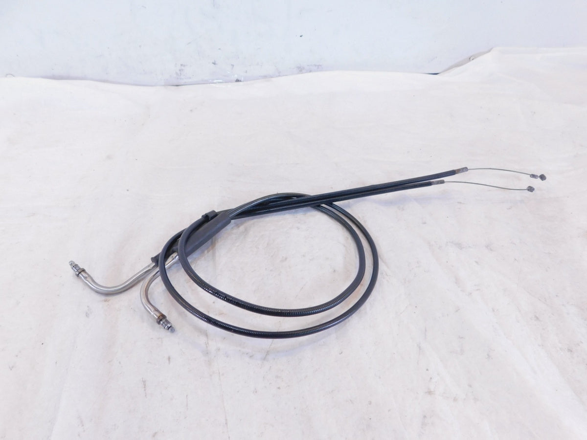 Harley Dyna Wide & Super Glide Engine Pull Push Handlebar Throttle Cables Lines - C3 Cycle
