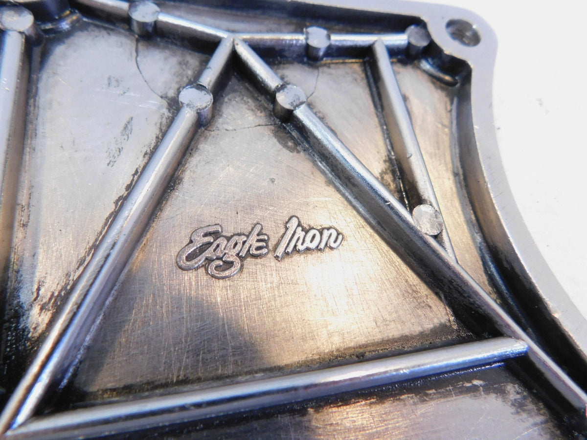Harley Electra Glide Left Eagle Engine Chrome Clutch Primary Inspection Cover - C3 Cycle