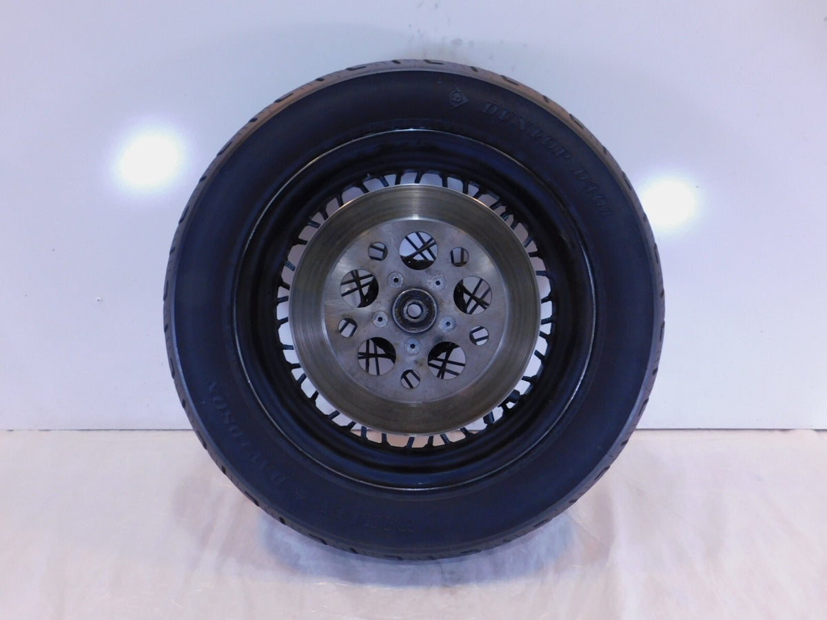 Harley Dyna Softail & Sportster 883 & 1200 Black Laced Rear Wheel Rim & Tire