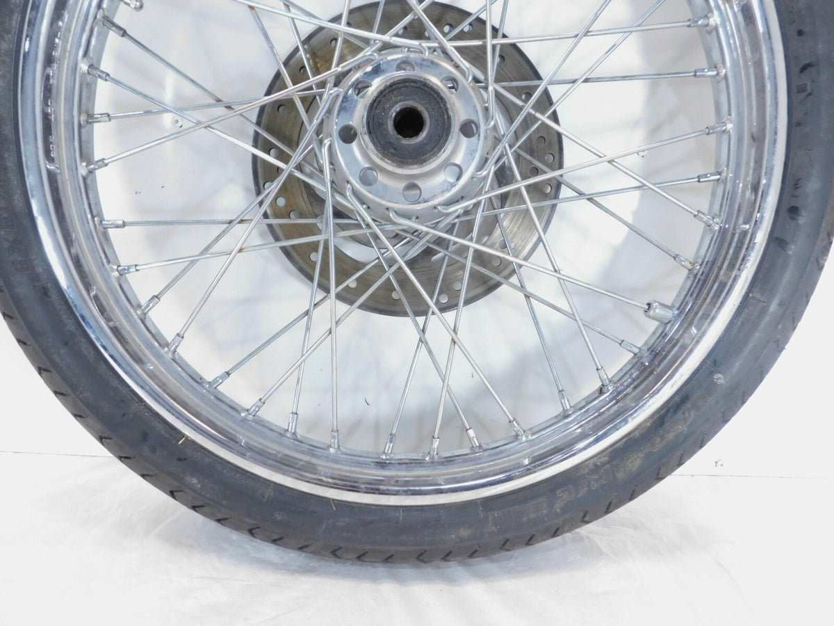 Bent Harley Davidson Softail Night Train & Deuce 21" Laced Front Wheel Rim Tire - C3 Cycle