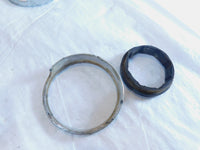 1973 73 Honda CB450K CB450K6 450 Silver Front Upper Left/Right Fork Leg Covers - C3 Cycle