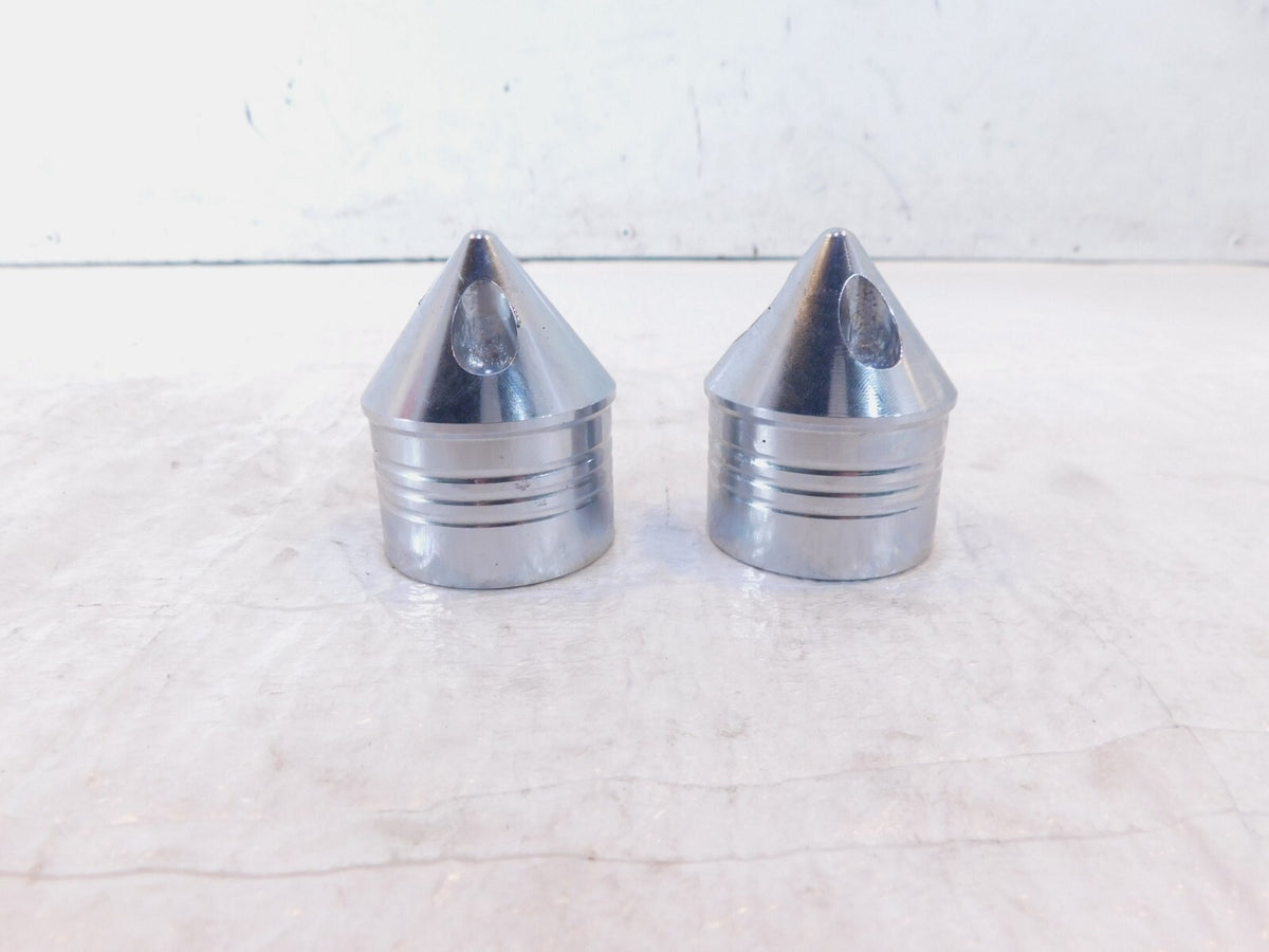 2009 Harley Davidson Touring FLHX Super Glide Chrome Front Axle Nut Covers - C3 Cycle