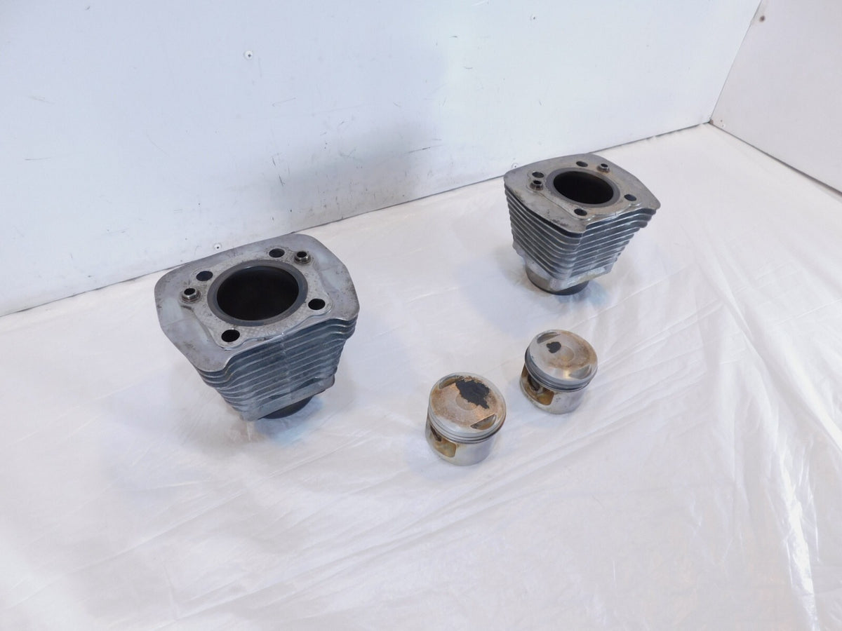 Pair Harley Davidson Sportster 883 Silver Engine Cylinder Barrel Jugs w/ Pistons - C3 Cycle