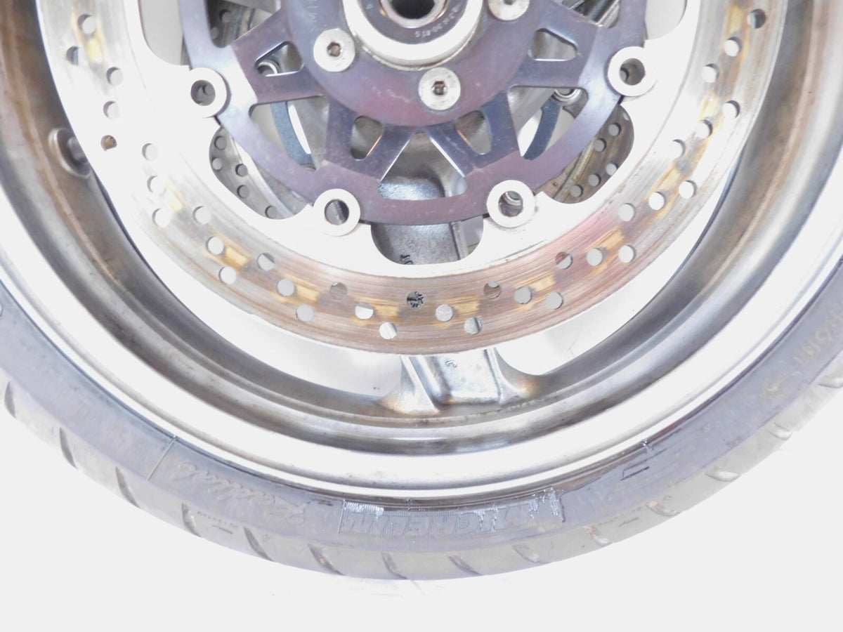 1990-1992 Kawasaki Ninja ZX-11 ZX1100 Gray Front Wheel Hub Rim & Brake Rotors - C3 Cycle