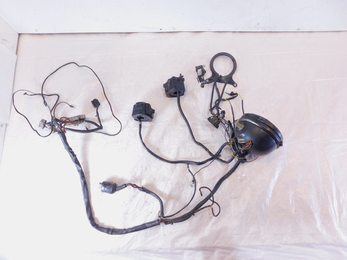 Harley Davidson Sportster 883 1100 1200 Wire Wiring Harness Headlight & Buttons