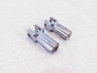 Pair Chrome Harley Davidson Softail Passenger Footpeg Peg Bracket Mount Supports