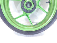 2005 & 2006 Kawasaki Ninja ZX6R ZX636 ZX6RR ZX600N Green Front Wheel Rim - bent - C3 Cycle
