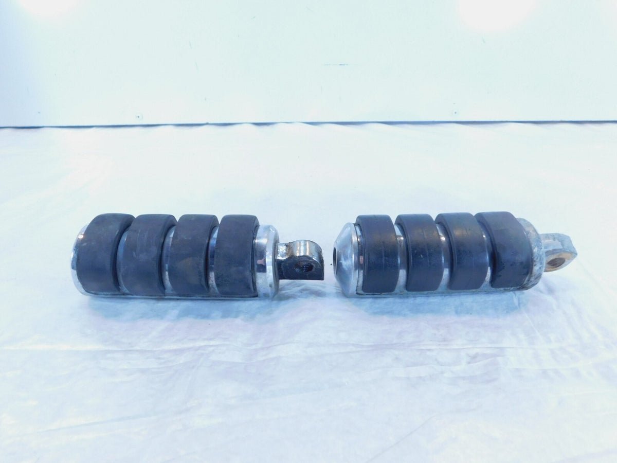 Pair Harley Touring FXR Dyna Sportster & Softail Black ISO Peg Footpeg Footrests