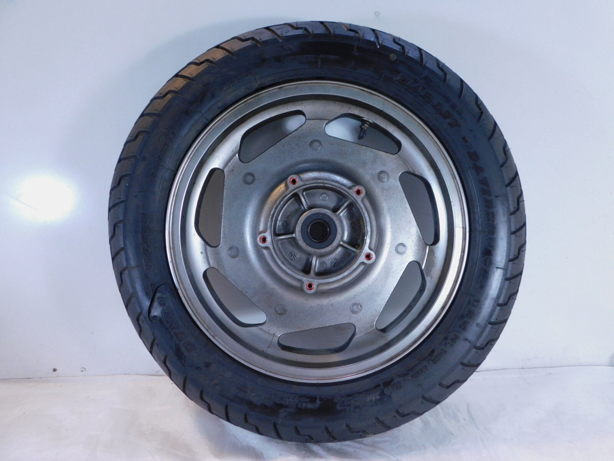 Kawasaki Vulcan VN1600 Nomad 1600 Classic OEM Silver Front Cast Wheel Rim & Tire - C3 Cycle