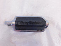 Single Harley Touring FXR Dyna & Softail Flames Chrome & Rubber Footpeg Footrest - C3 Cycle