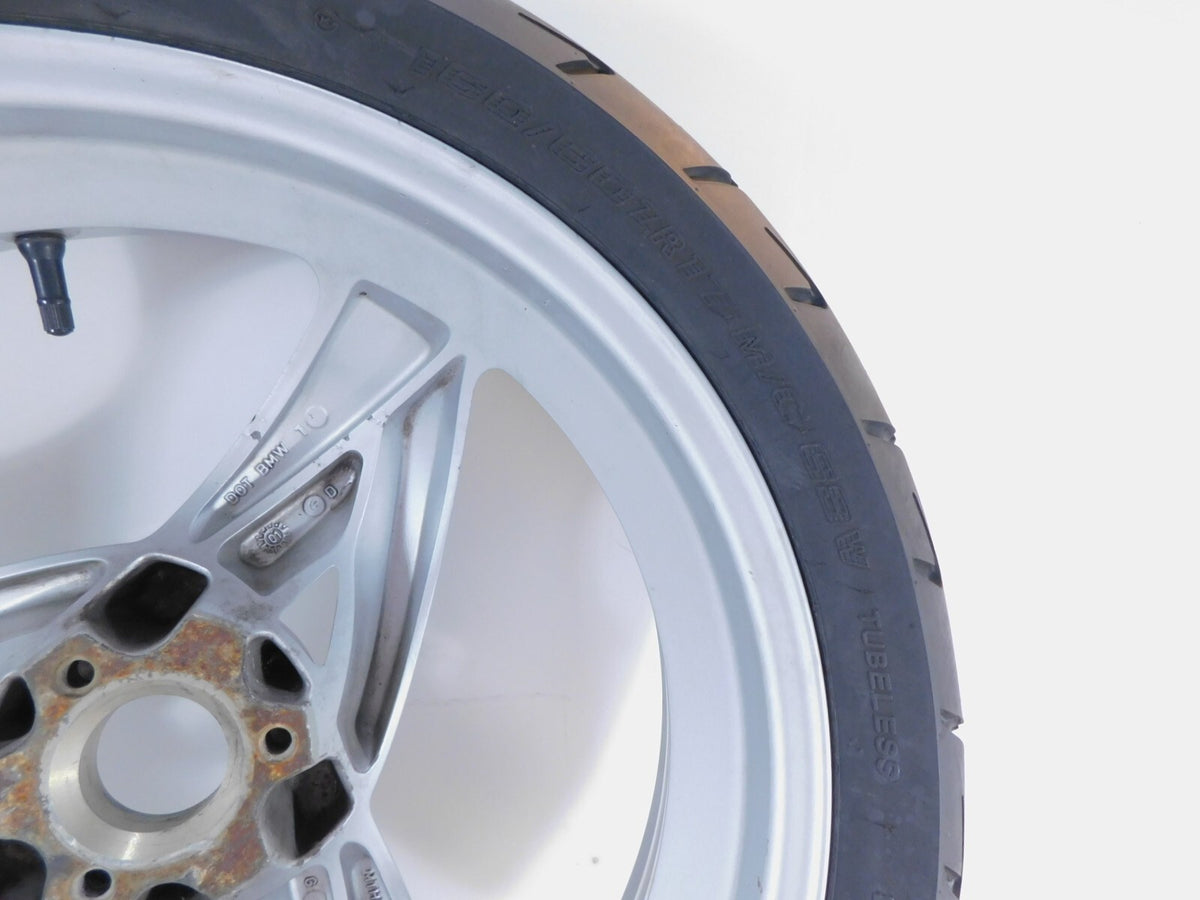 2001-2005 BMW F650 CS F650CS Scarver Silver Rear Rim Wheel & Tire - 36317681009 - C3 Cycle