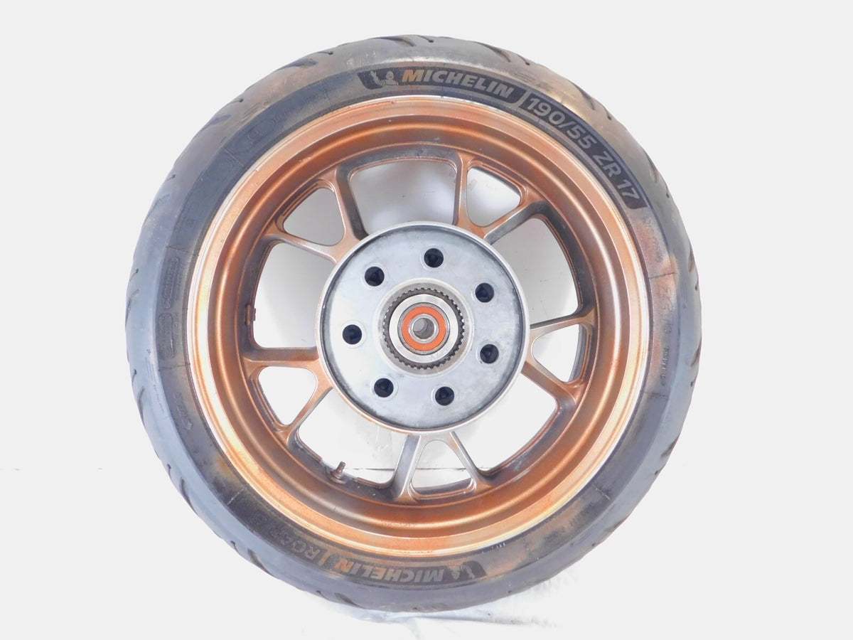 2008 2009 2010 2011 Kawasaki Concours 14 ABS Silver Rear Wheel Rim & Tire - C3 Cycle