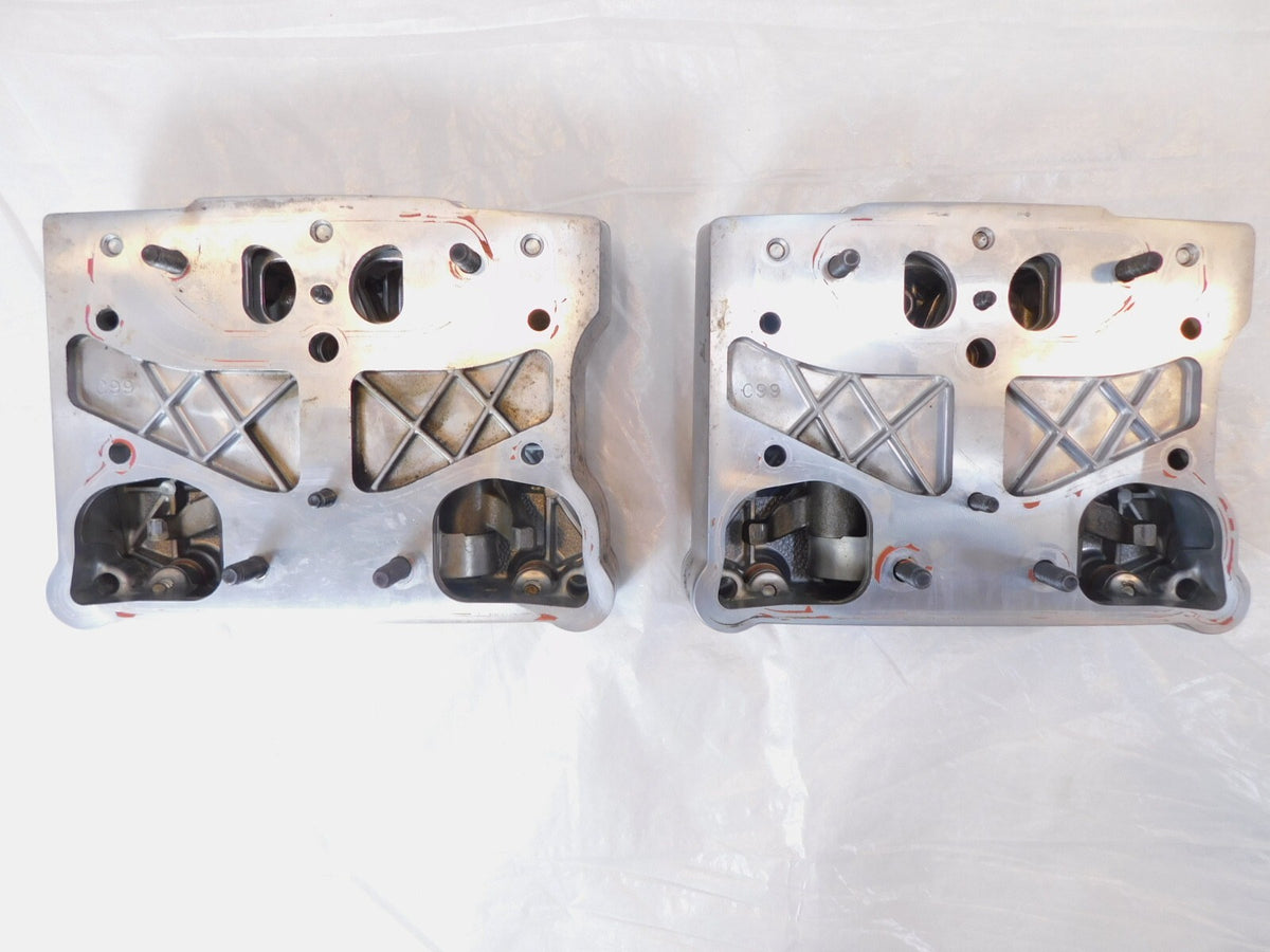 Harley Polished Twin Cam Touring Dyna Softail Cylinder Head Rocker Boxes & Arms - C3 Cycle