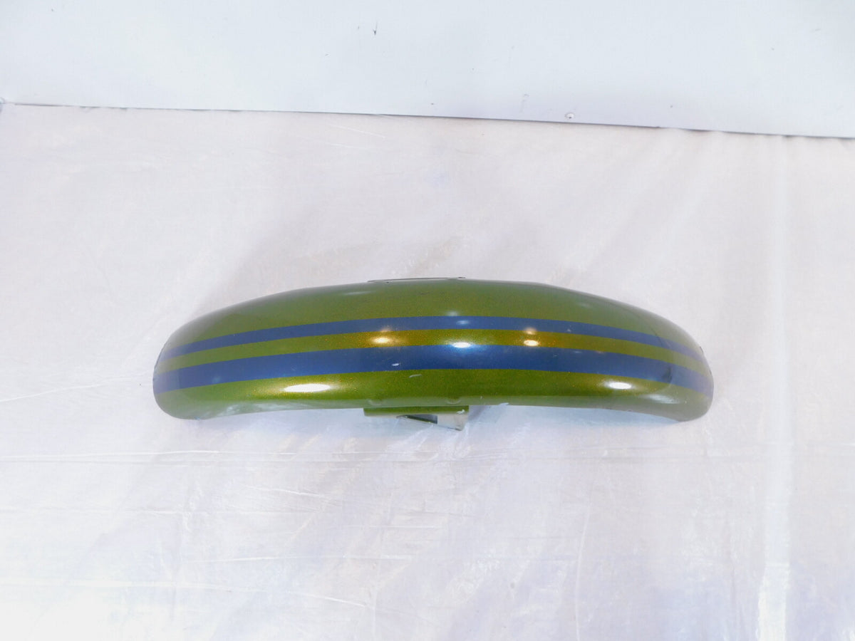 Bent Harley Davidson Sportster XL XLH 883 & 1200 Green Front Wheel Cover Fender - C3 Cycle