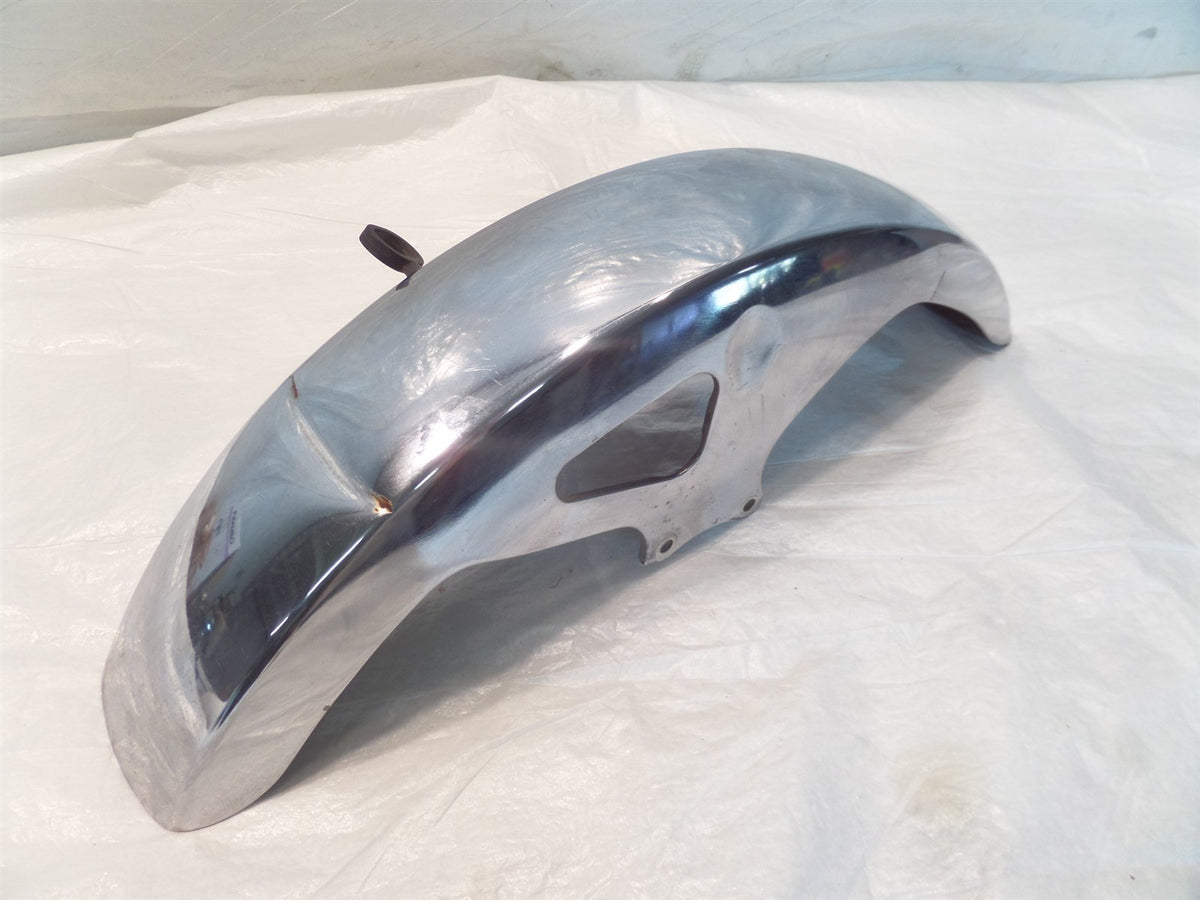 1982 82 Yamaha XV920 Virago 920 Dented Chrome Front Wheel Fender 10L-21510-00-93 - C3 Cycle