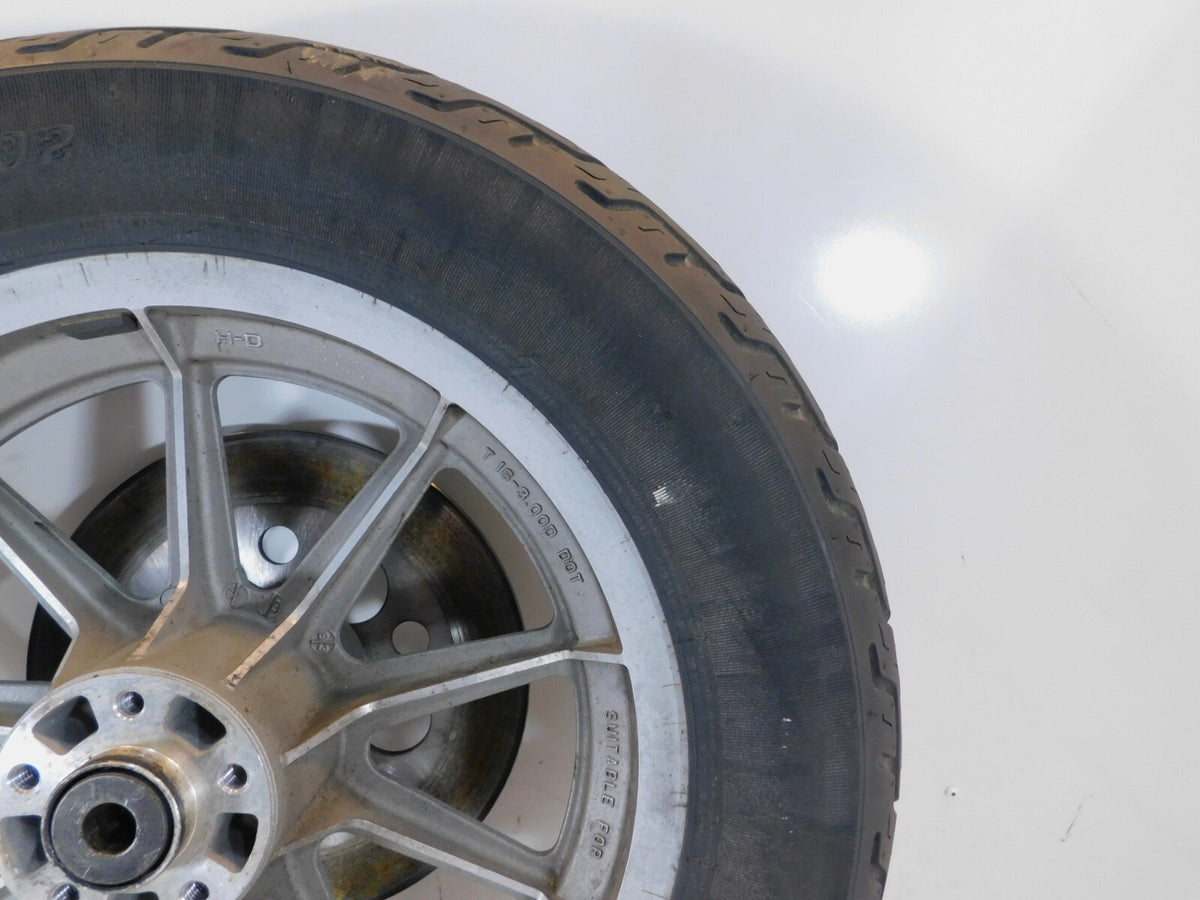 1983-1985 Harley Davidson XLH 1000 Ironhead Sportster Silver Rear Wheel Rim Tire - C3 Cycle