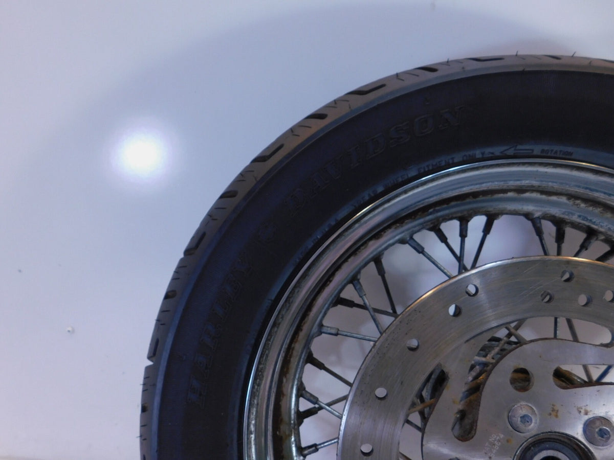 Harley Davidson Sportster Softail & Dyna 16" Chrome Laced Rear Wheel Rim - Bent - C3 Cycle