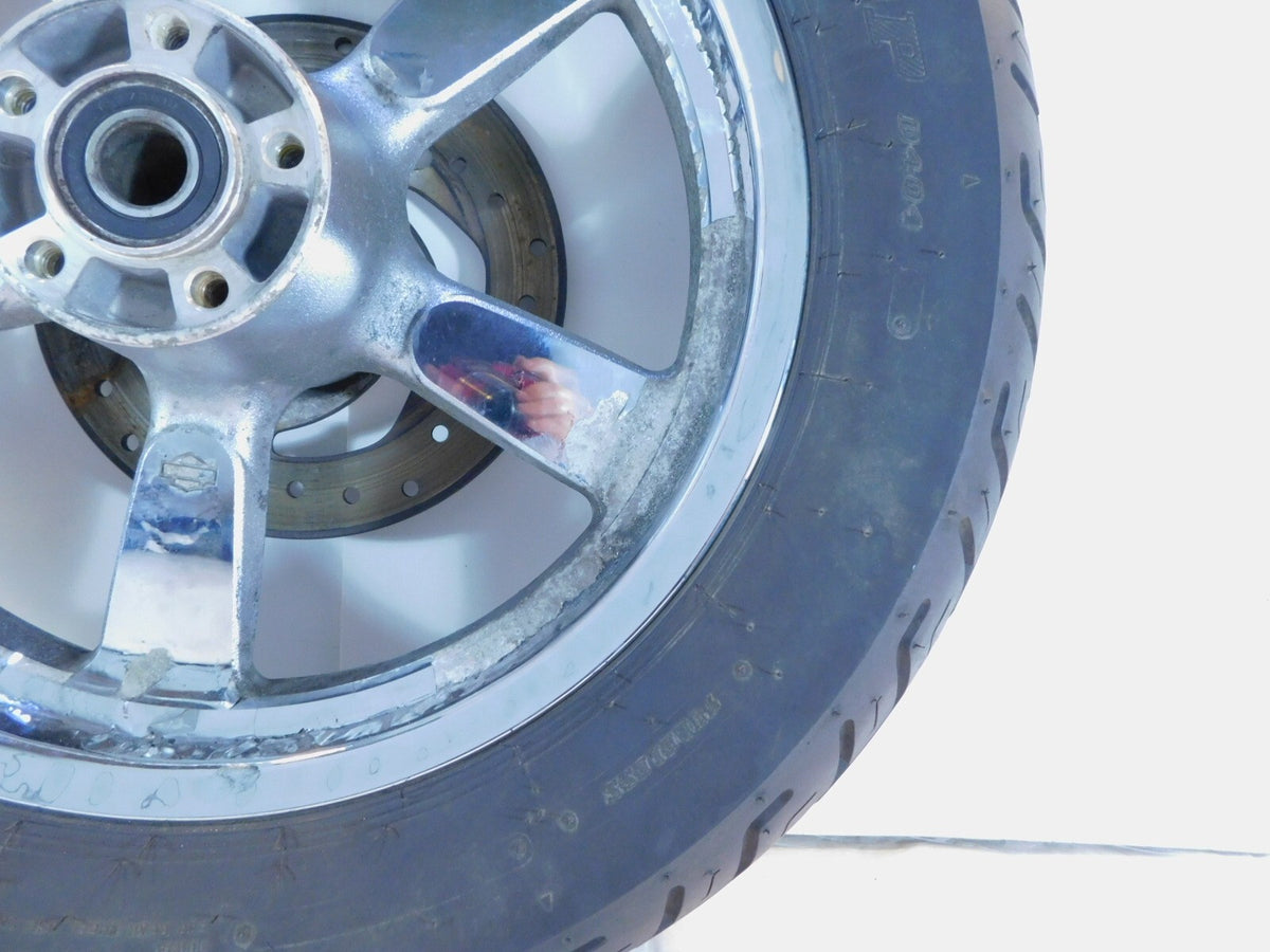 2011- 2012 Harley Davidson Sportster XL1200C Custom Chrome Rear Wheel Rim & Tire - C3 Cycle
