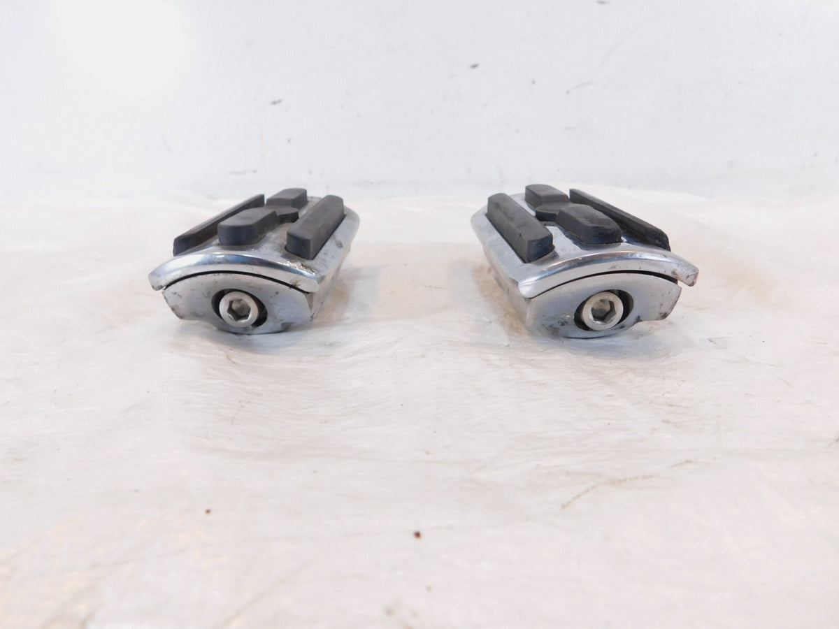 Pair Harley Touring FXR Dyna Sportster & Softail Black ISO Peg Footpeg Footrests - C3 Cycle