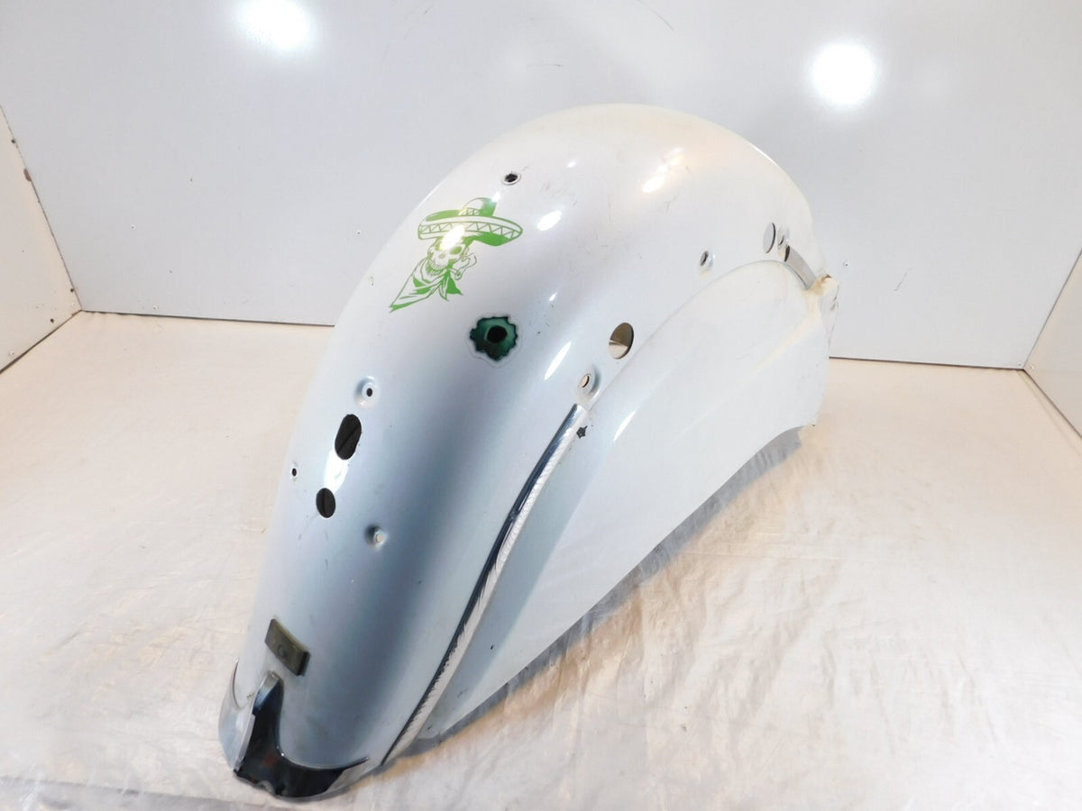 Indian Chief Chieftain Roadmaster & Springfield White Rear Wheel Cover Fender - C3 Cycle