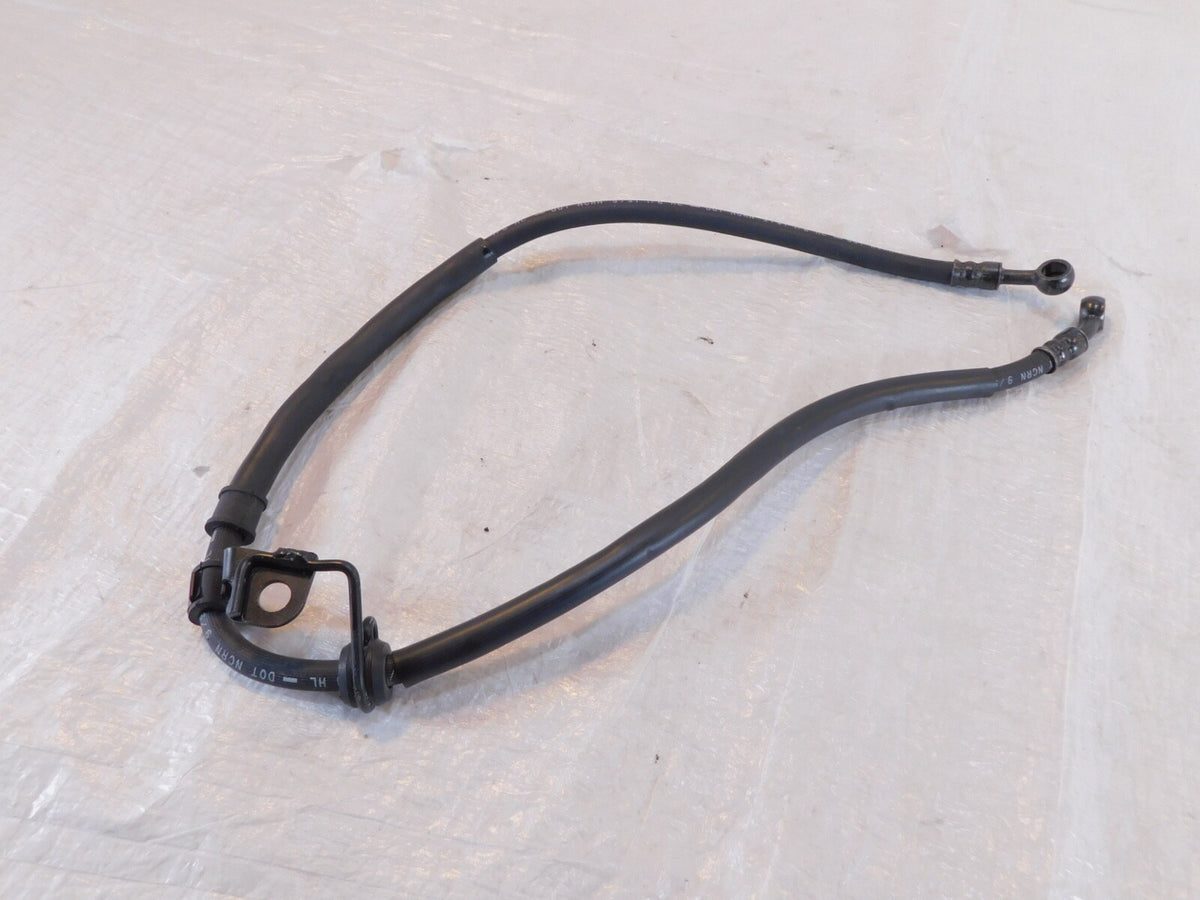 1991-1998 Honda Nighthawk CB750 Black Front Brake Caliper Rubber Hose Line Pipe - C3 Cycle