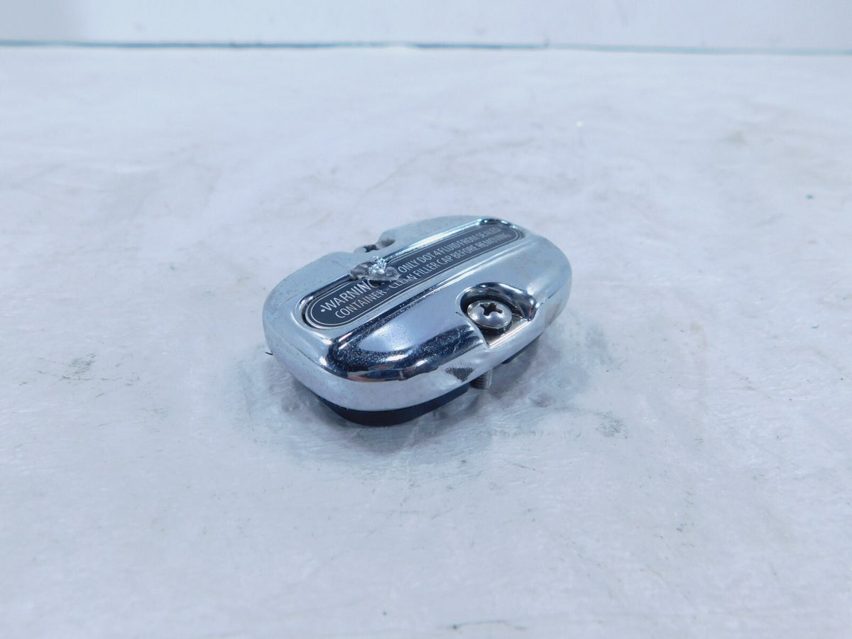 Harley Road King Street & Electra Glide Chrome Rear Master Cylinder Cap Lid - C3 Cycle
