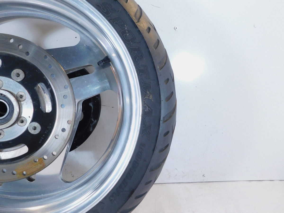 1995 & 1996 Buell M2 Thunderbolt Silver Rear Wheel Rim & Tire w/ Sprocket - C3 Cycle