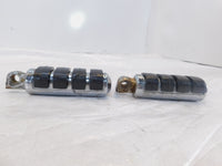 Pair Harley Touring Dyna Sportster & Softail Chrome & Rubber Footpeg Footrests - C3 Cycle