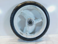 1995 & 1996 Buell M2 Thunderbolt Marchesini White Front Wheel Rim & Tire - Crack - C3 Cycle