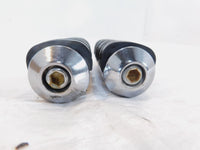 Pair Harley Touring Dyna Sportster & Softail Chrome & Rubber Footpeg Footrests - C3 Cycle