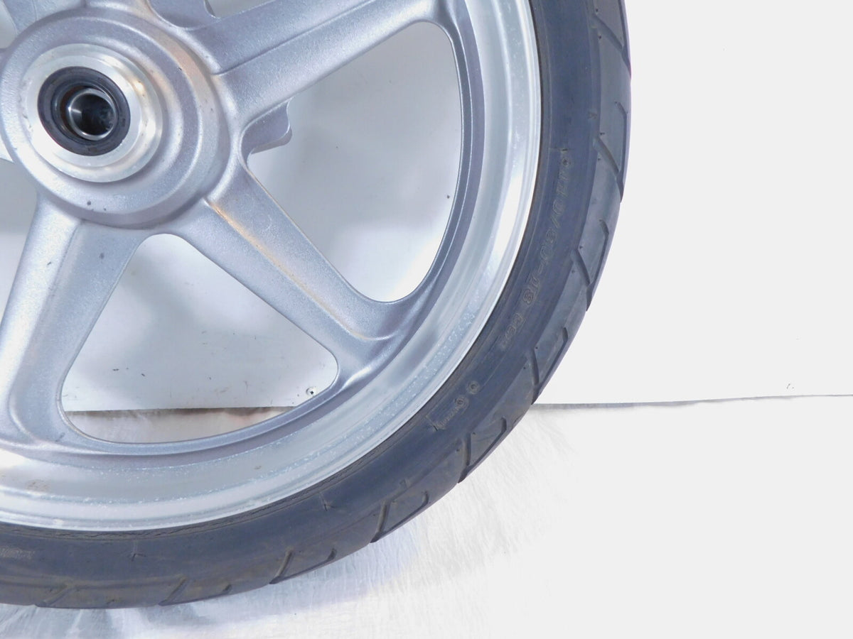 91-03 Honda Nighthawk CB750 Silver Front Wheel Rim & Tire (18"x2.75") -Bent - C3 Cycle