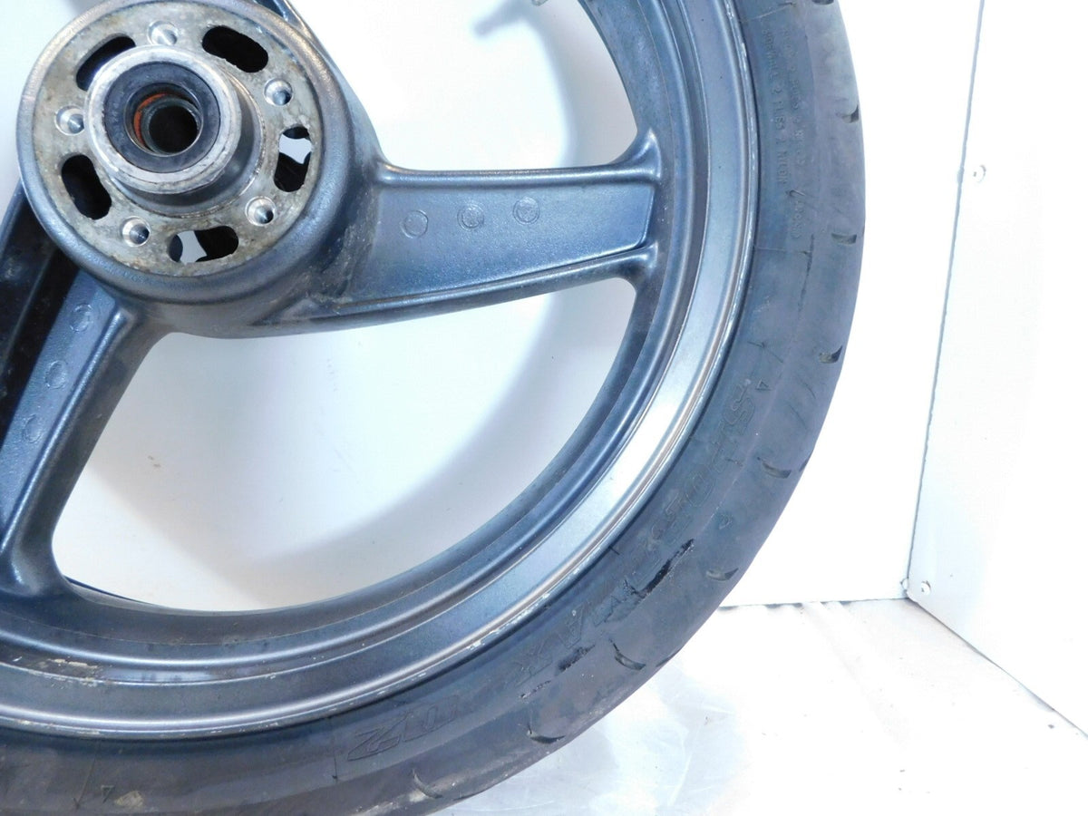 1995 1996 1997 Kawasaki GPz1100 ZX1100E Gray Front Cast Wheel Rim & Tire 17x3.5"