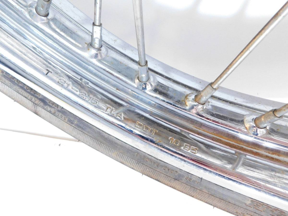 Harley Davidson Softail & Dyna Wide Glide Chrome 21" Front Wheel Rim & Rotor - C3 Cycle