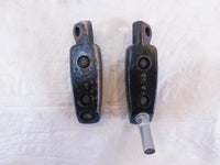 Harley Sportster 1200 Nightster & Iron V-Rod Black Front Footpeg Footrests - C3 Cycle
