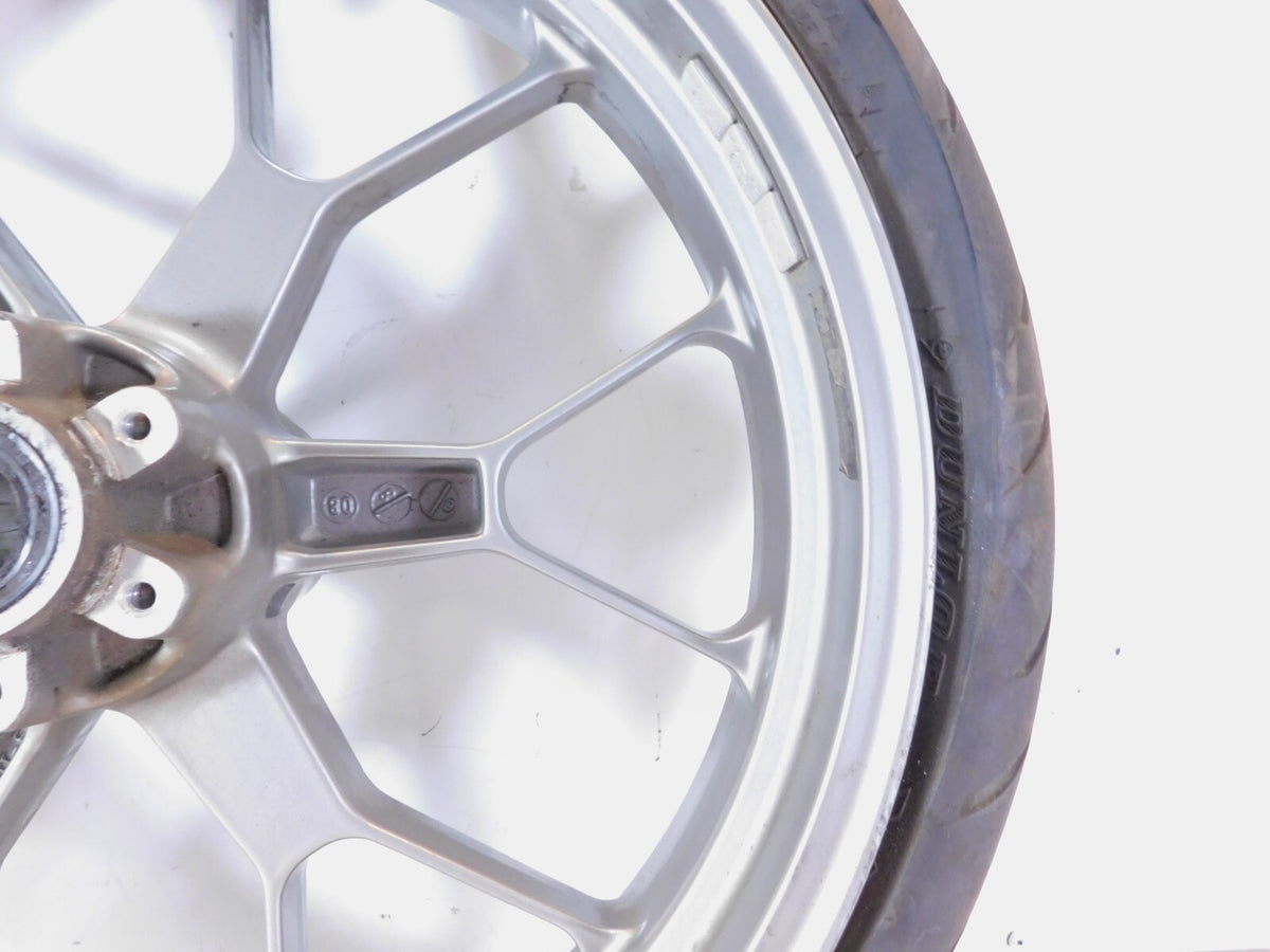 Aprilia Mana 850 GT & Shiver 750 SL750 Silver Front Wheel Rim Tire 854791 - Bent - C3 Cycle
