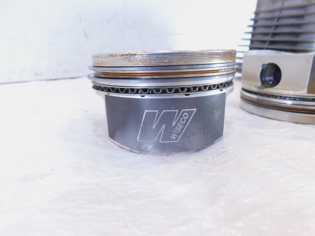 Pair Harley Davidson Sportster 1200 Silver Engine Cylinder Jugs w Wiseco Pistons - C3 Cycle