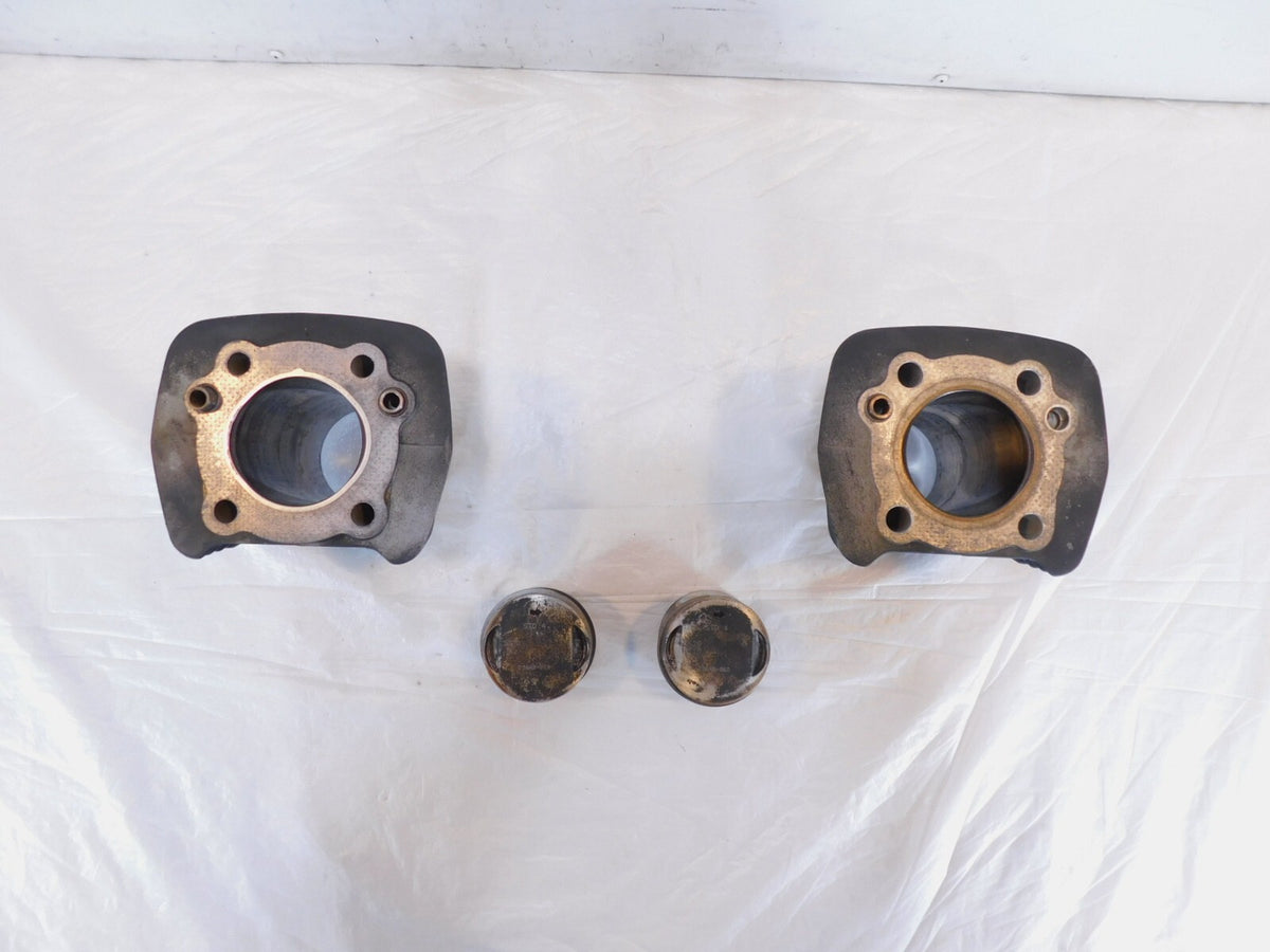 Pair Harley Davidson Sportster 883 Black Engine Cylinder Barrel Jugs w/ Pistons - C3 Cycle