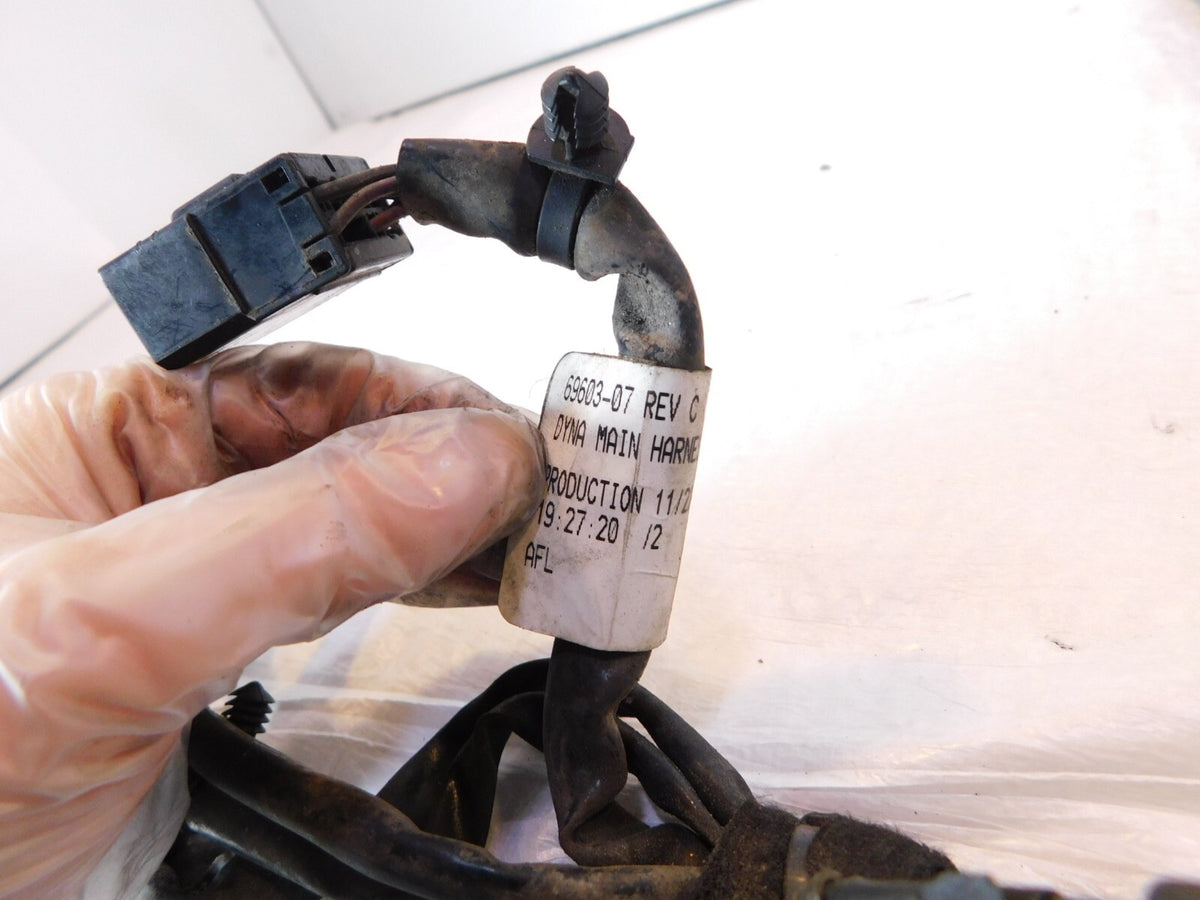 2007 07 Harley Davidson Dyna Low Rider & Street Bob Main Wiring Harness Loom - C3 Cycle