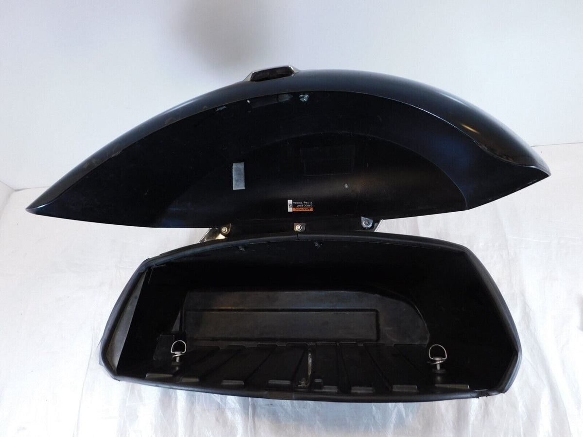 Victory Cross Country Left Cruiser Black Saddlebag Side Saddle Bag Bin/Lid Set - C3 Cycle