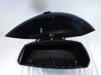 Victory Cross Country Left Cruiser Black Saddlebag Side Saddle Bag Bin/Lid Set - C3 Cycle