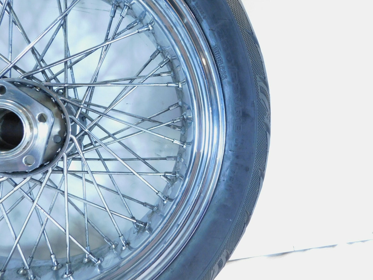 Bent Harley Davidson EVO Softail Sportster Dyna Custom Wide Wheel w/ 200mm Tire - C3 Cycle