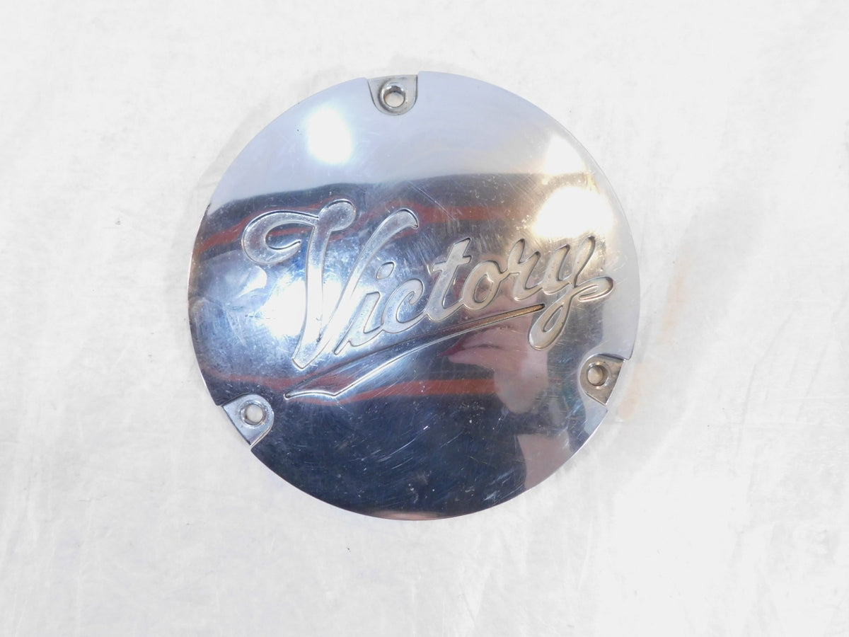 Victory Sport Deluxe Standard V92 Cruiser Chrome Left Engine Clutch Derby Cover - C3 Cycle