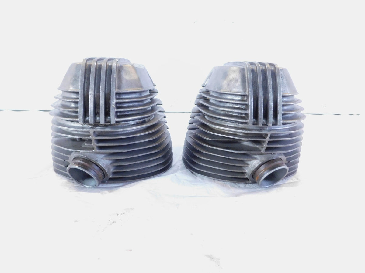 BMW Airhead R80 Silver Left/Right Engine Motor Cylinder Head w/ Valve Covers - C3 Cycle