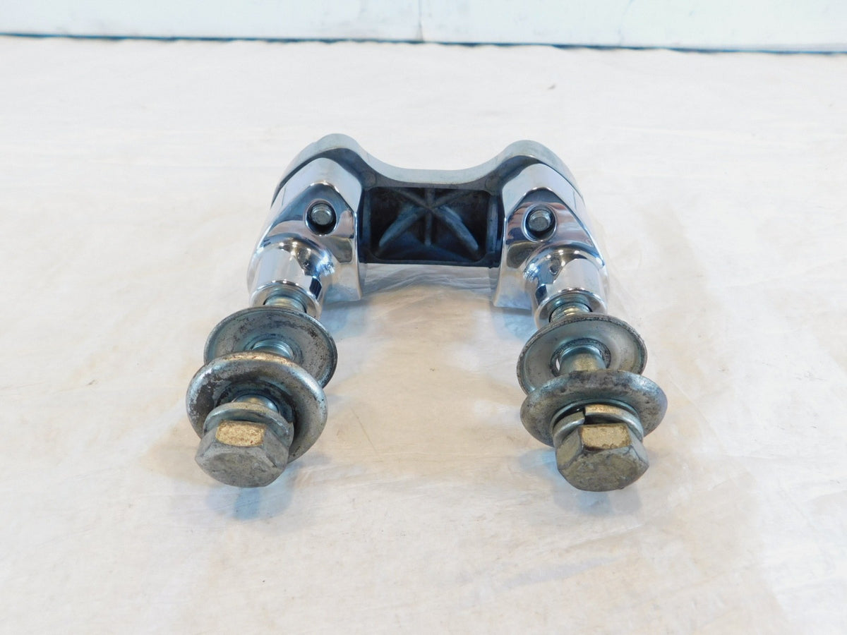 2004 Harley Davidson Dyna FXDL Low Rider Chrome Handlebar Mount Clamp Brackets - C3 Cycle