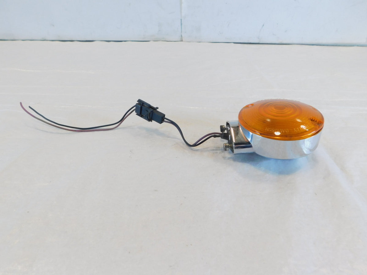 Harley Softail Electra Glide Road King Chrome Rear Turn Signal Indicator w/ Lens - C3 Cycle