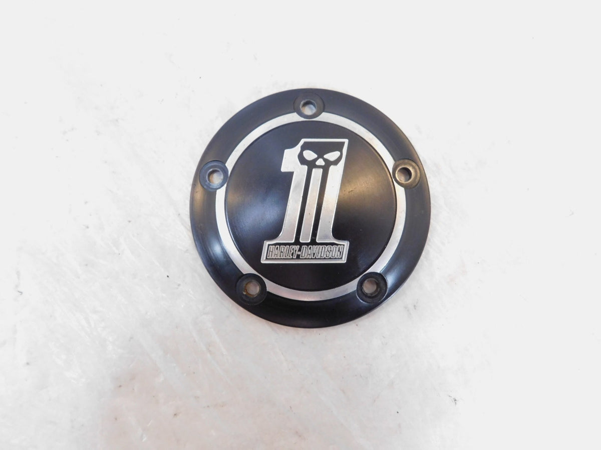 Harley Touring Softail Dyna Black Dark Custom 1 Right Engine Timing Timer Cover - C3 Cycle