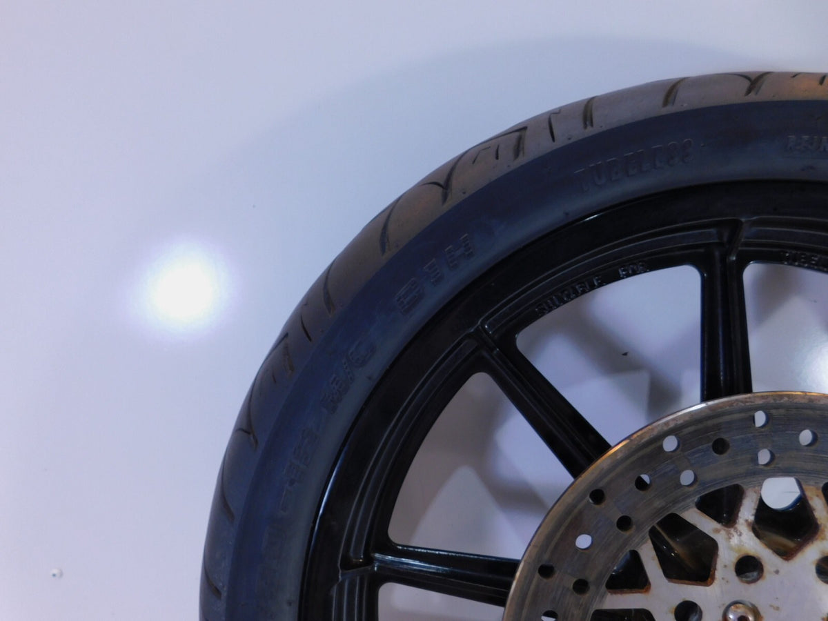 1996-1999 Harley Sportster 883 & 1200 Silver Dual Disc Front Wheel Rim & Rotors - C3 Cycle