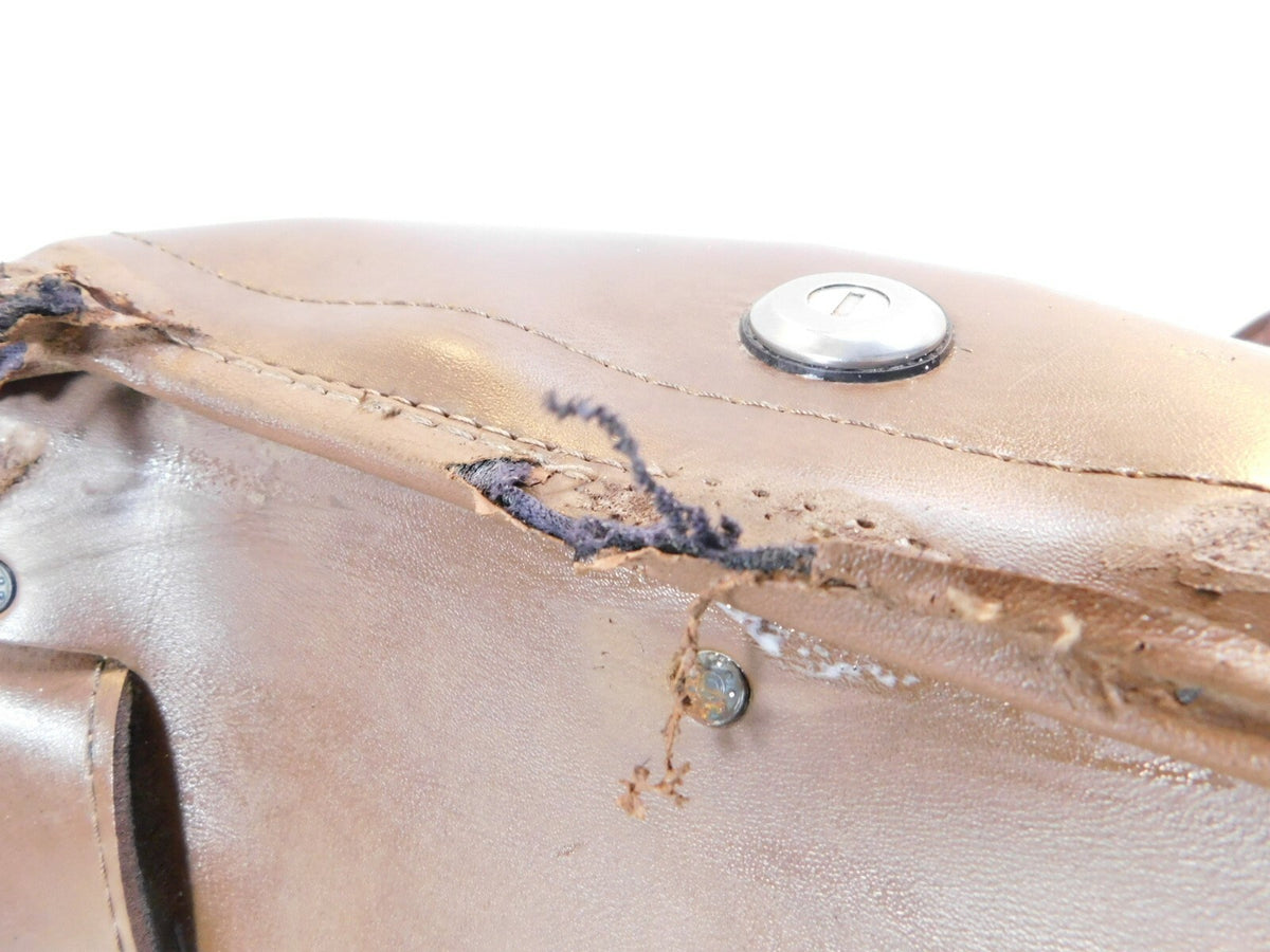 2004-2012 Victory Kingpin Viking Brown Left & Right Saddlebags Side Bags - Torn - C3 Cycle
